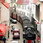 The Majestic Steam Train: A Blend of History and Modern Urban Life in Germany