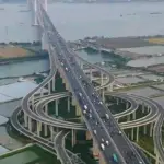 the Nansha Bridge in Guangzhou, China