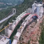 Concrete Arch Bridge Construction in China