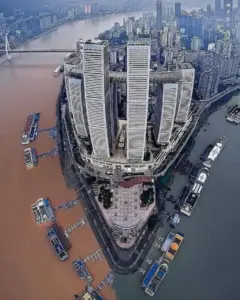 The Spectacular Confluence of the Jialing and Yangtze Rivers in Chongqing, China